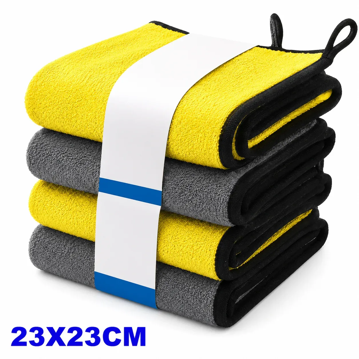 Lot de 1 à 4 chiffons de nettoyage en microfibre pour voiture, doux, séchage rapide, pour vitres et miroirs, chiffons de nettoyage double couche pour la maison, 500 GSM 24