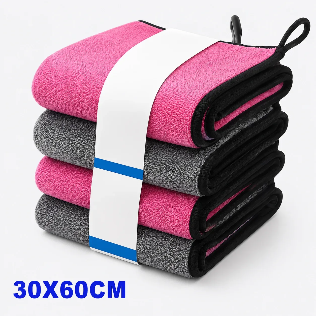 Lot de 1 à 4 chiffons de nettoyage en microfibre pour voiture, doux, séchage rapide, pour vitres et miroirs, chiffons de nettoyage double couche pour la maison, 500 GSM 22
