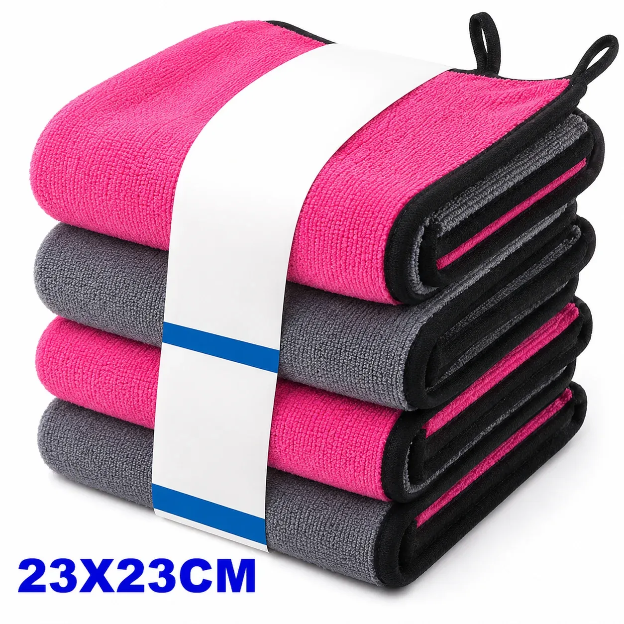 Lot de 1 à 4 chiffons de nettoyage en microfibre pour voiture, doux, séchage rapide, pour vitres et miroirs, chiffons de nettoyage double couche pour la maison, 500 GSM 20