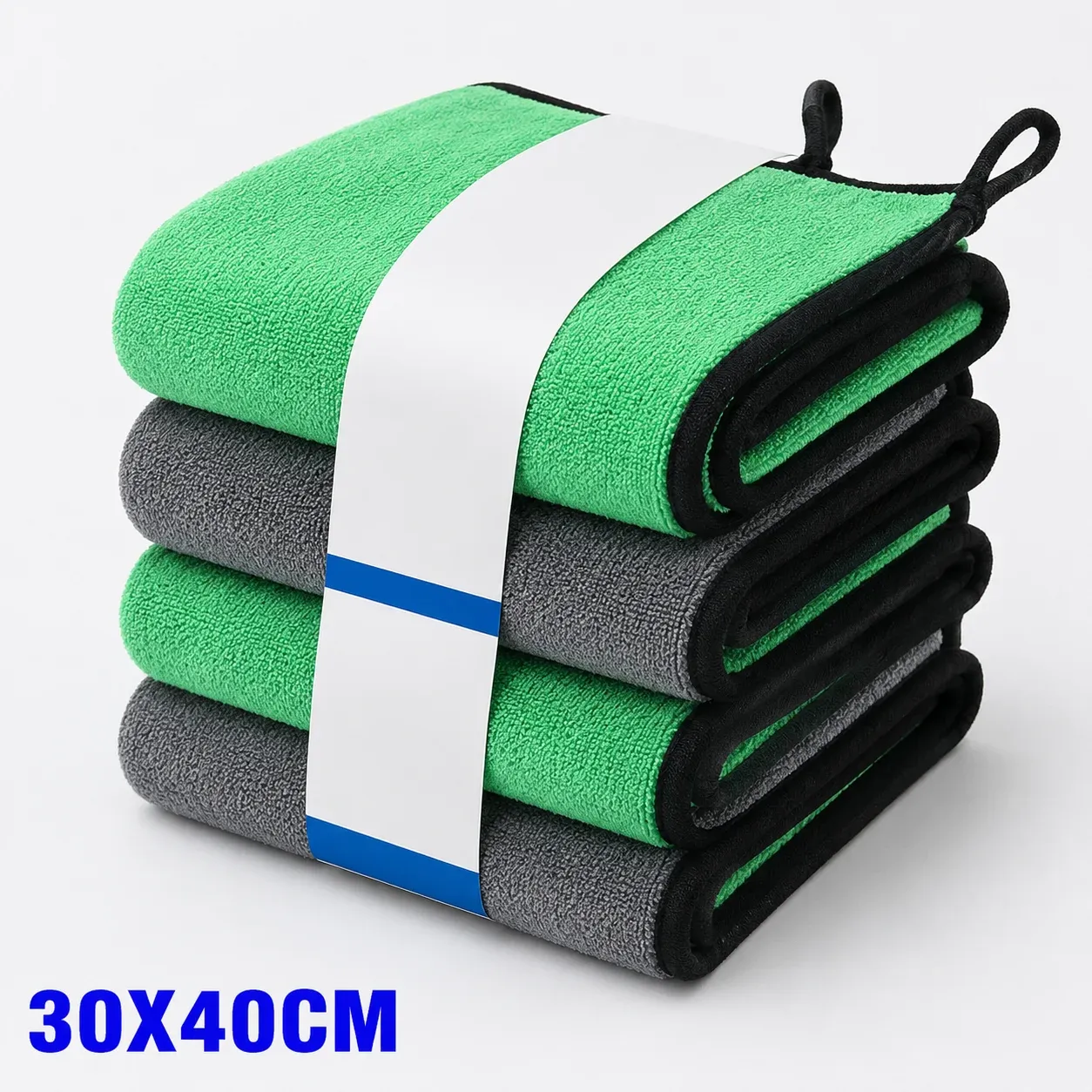 Lot de 1 à 4 chiffons de nettoyage en microfibre pour voiture, doux, séchage rapide, pour vitres et miroirs, chiffons de nettoyage double couche pour la maison, 500 GSM 21