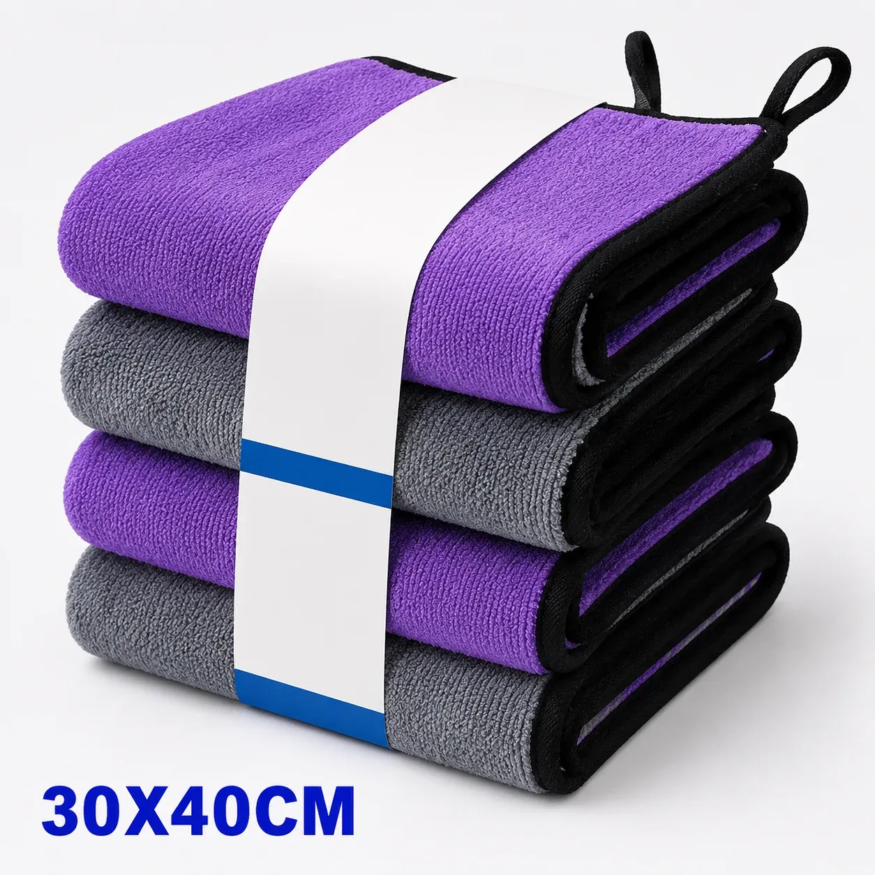 Lot de 1 à 4 chiffons de nettoyage en microfibre pour voiture, doux, séchage rapide, pour vitres et miroirs, chiffons de nettoyage double couche pour la maison, 500 GSM 15