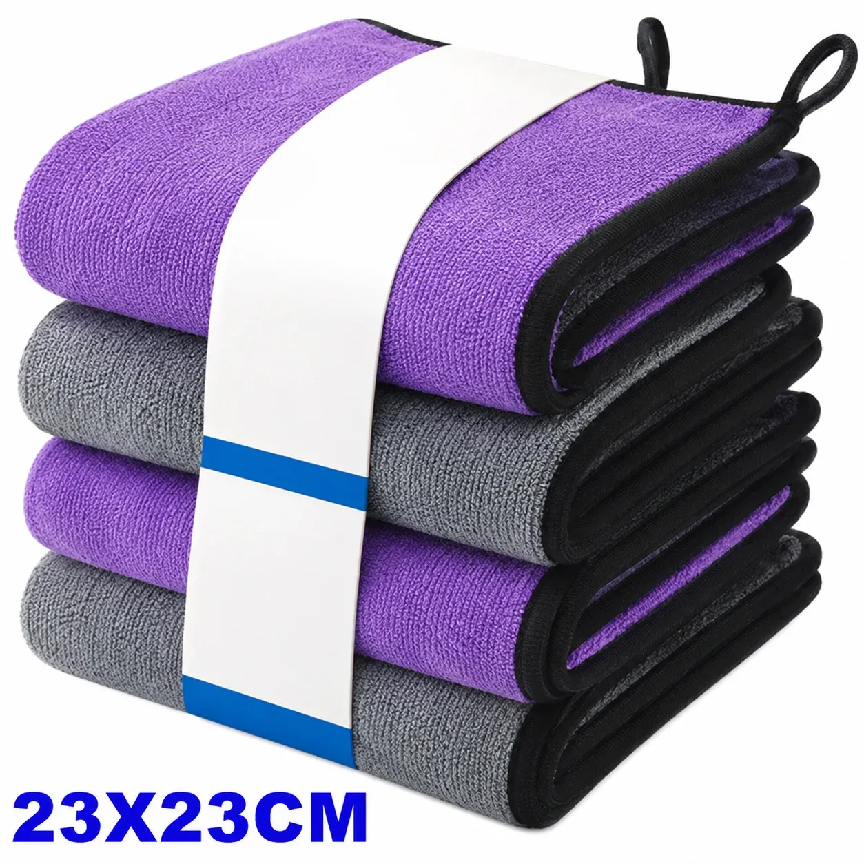 Lot de 1 à 4 chiffons de nettoyage en microfibre pour voiture, doux, séchage rapide, pour vitres et miroirs, chiffons de nettoyage double couche pour la maison, 500 GSM 13