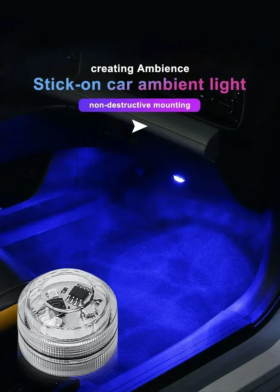 Ambiance lumineuse LED intérieure pour voiture