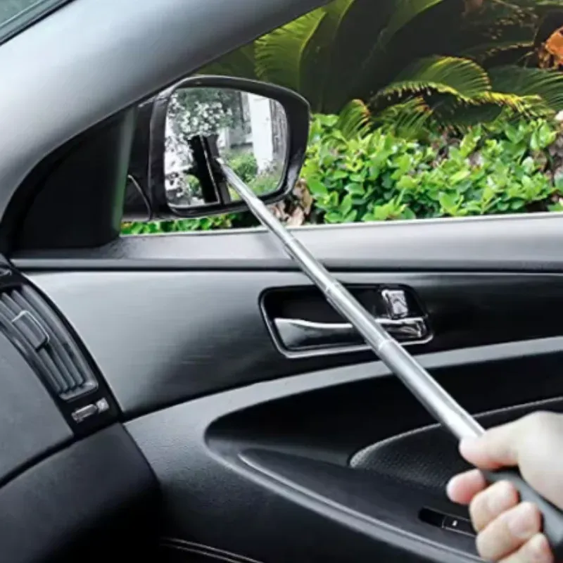 Outil de nettoyage de pare-brise avec grattoir anti-buée et brosse télescopique pour vitres de voiture 3
