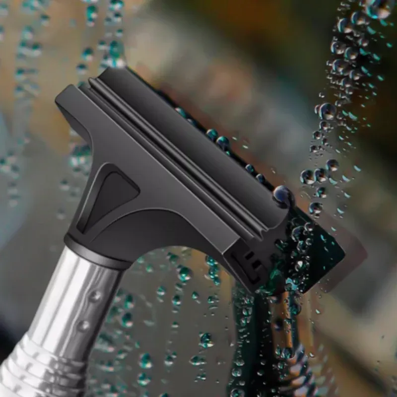 Outil de nettoyage de pare-brise avec grattoir anti-buée et brosse télescopique pour vitres de voiture 4