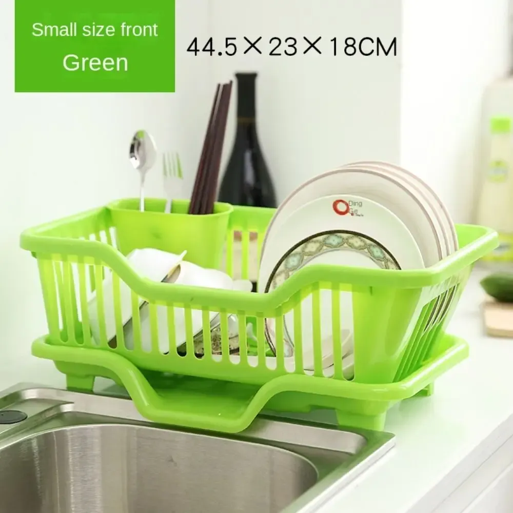 Égouttoir à vaisselle pour ustensiles de cuisine, étagère de rangement T1 avec bac d'égouttage, pour assiettes, bols, baguettes et cuillères 9