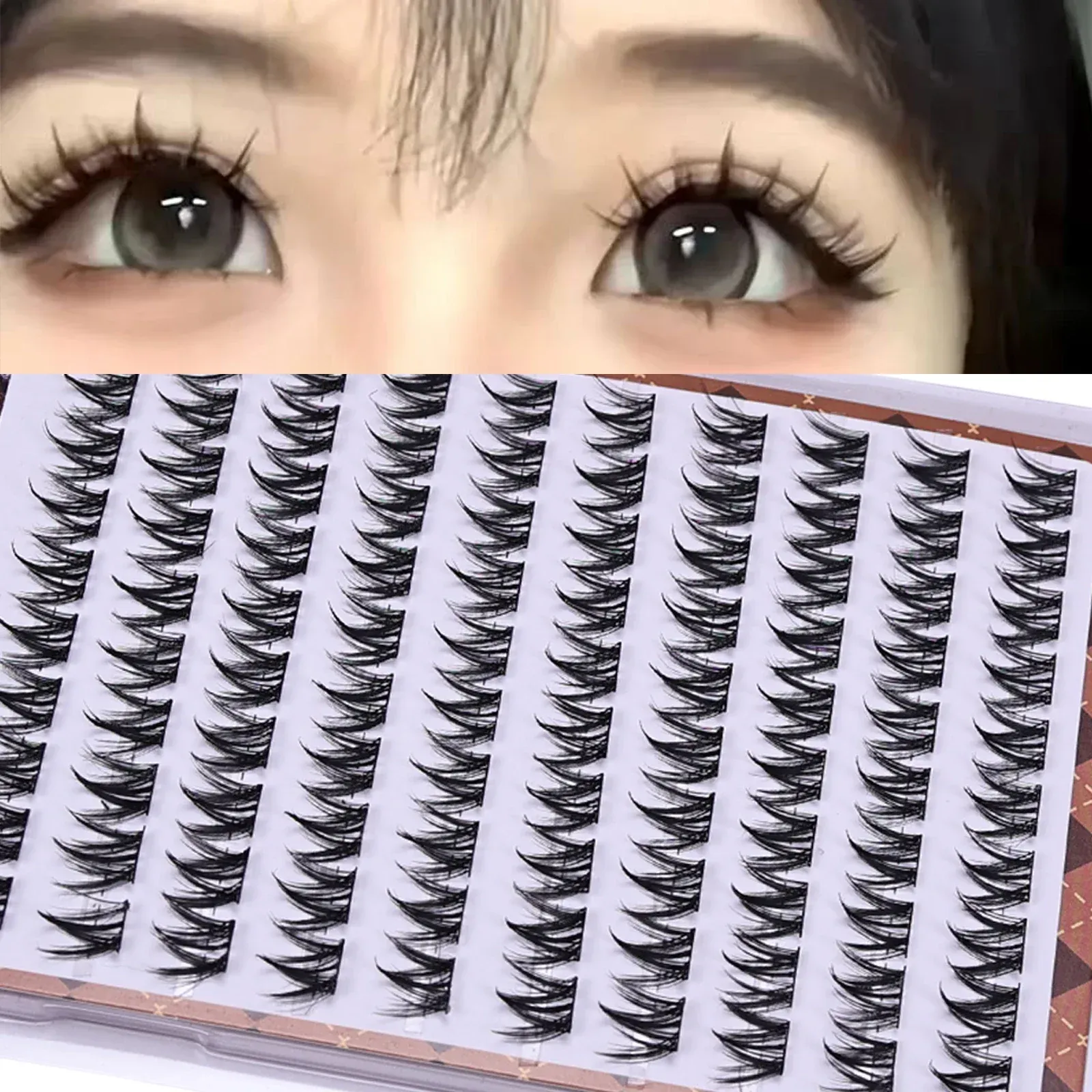 Faux cils auto-adhésifs, détail du design en forme de W