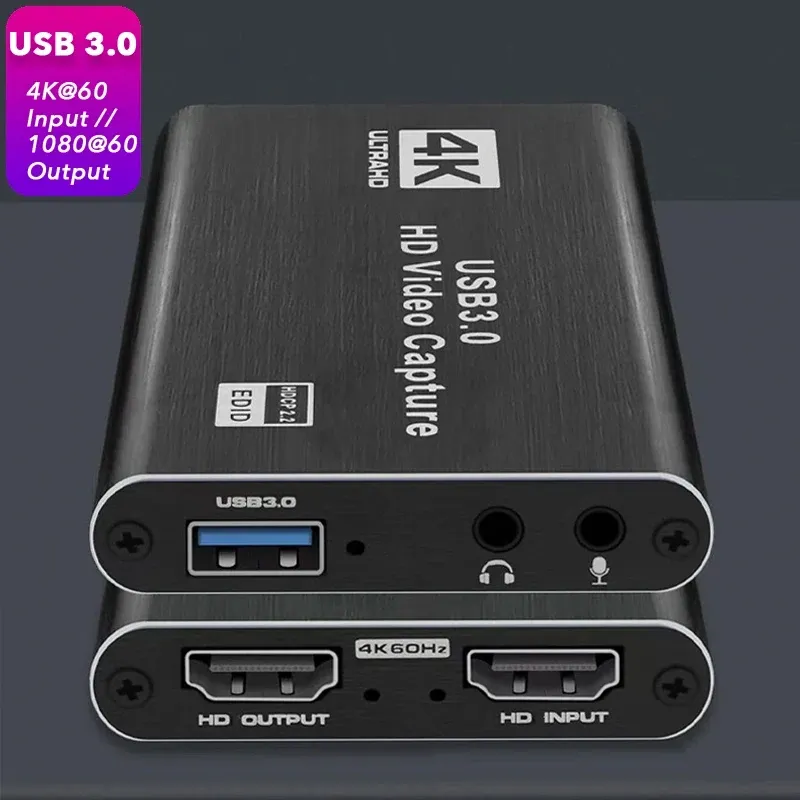 Carte de capture vidéo USB 3.0 4K HDTV 1080p 60 Hz pour PS4 et OBS 2