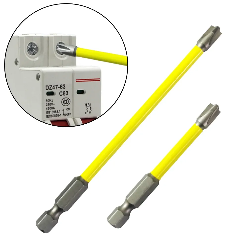 Tournevis magnétique cruciforme et plat pour électricien, 65 mm et 110 mm, embout FPH2 pour interrupteurs et prises