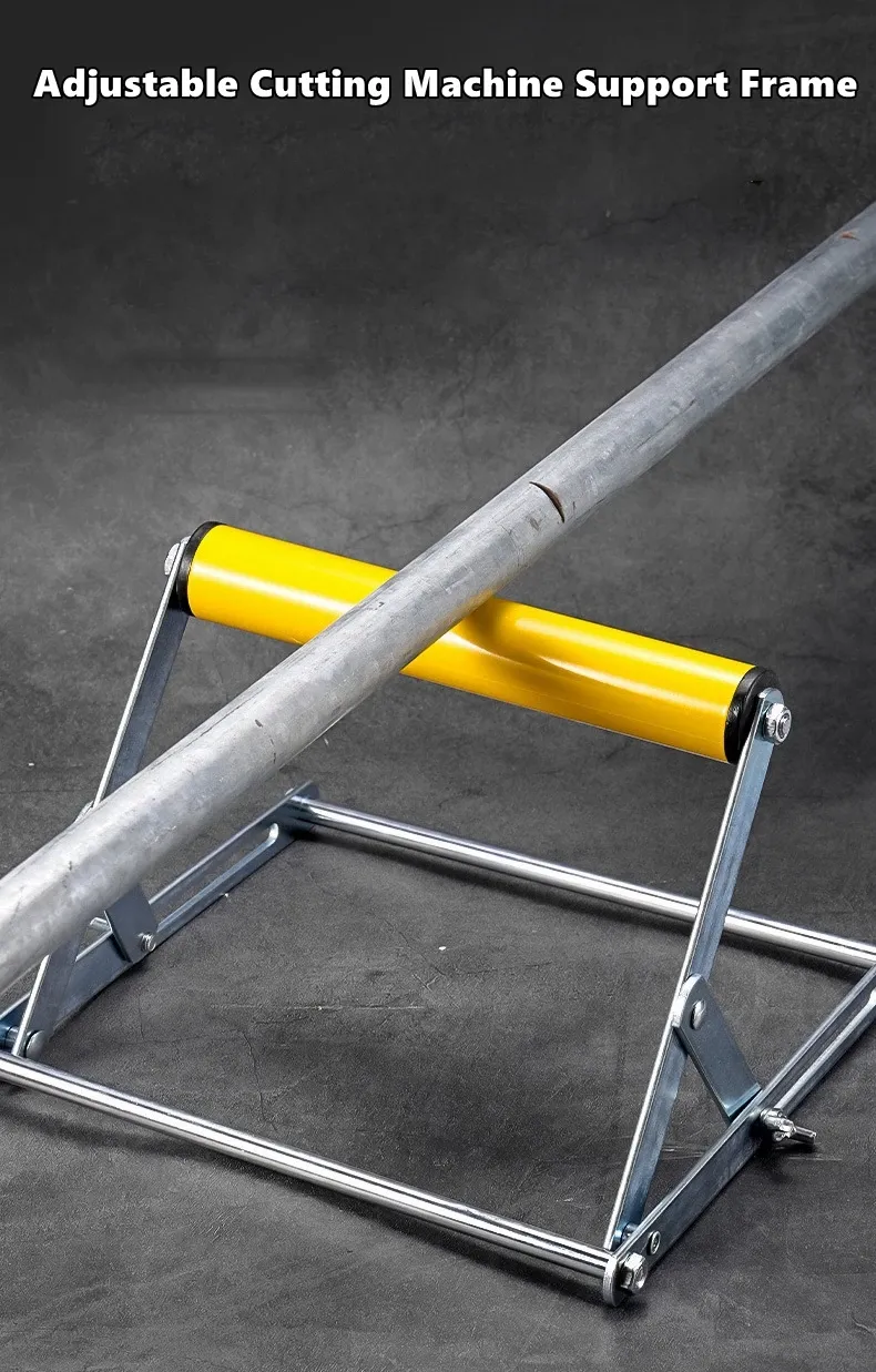 Support de rouleau de scie réglable en situation d'atelier