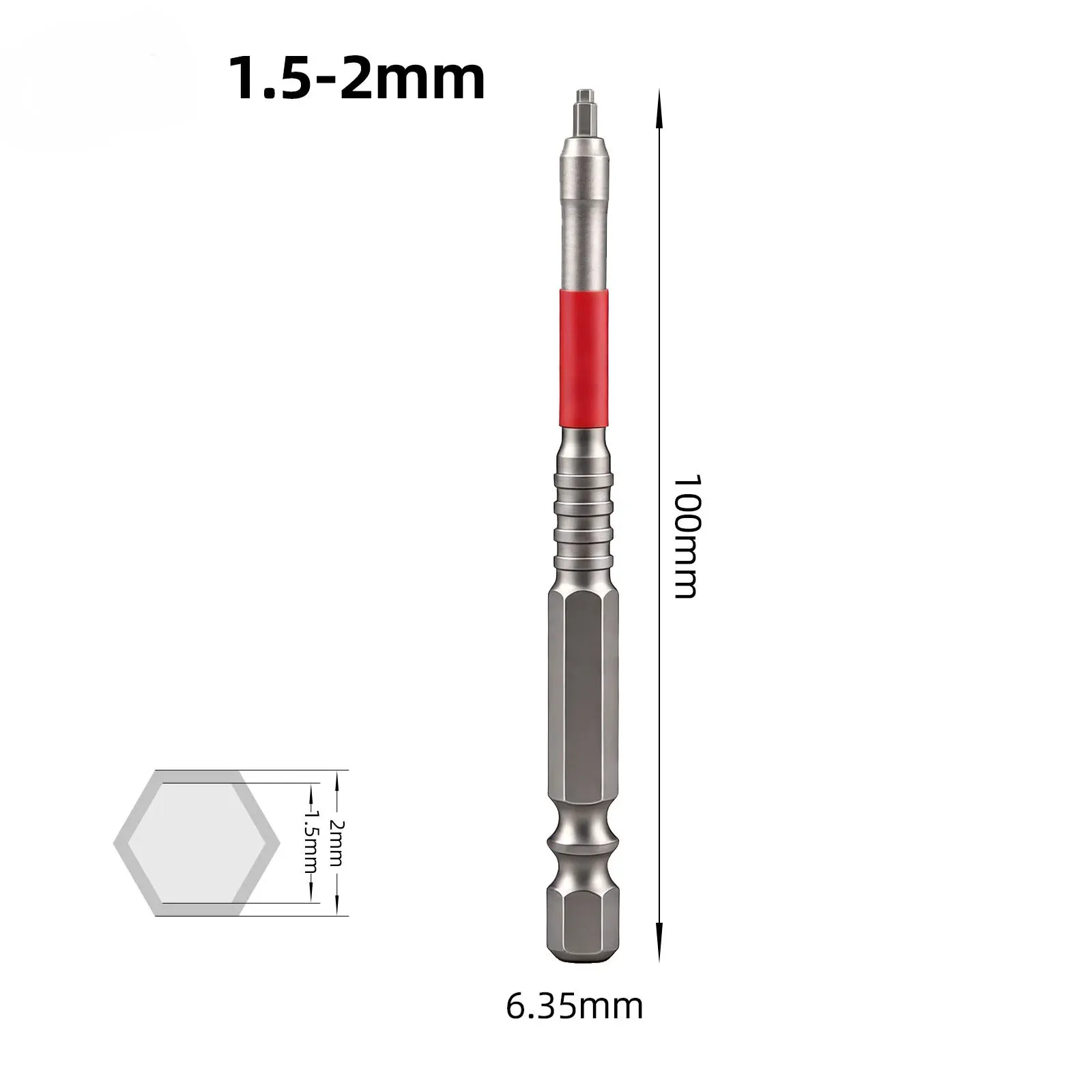 Jeu de tournevis magnétiques puissants, longueur 65/100 mm, embout hexagonal 6,35 mm, embouts électriques de 1,5 à 6 mm, lot de 1 ou 3 pièces 11