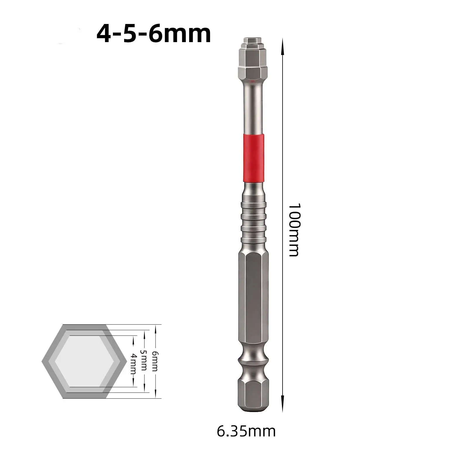 Jeu de tournevis magnétiques puissants, longueur 65/100 mm, embout hexagonal 6,35 mm, embouts électriques de 1,5 à 6 mm, lot de 1 ou 3 pièces 8