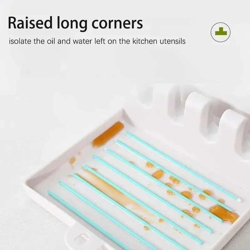 Support de couvercle de casserole, repose-couvercle, support de spatule pour cuisinière, organisateur d'ustensiles de cuisine 5