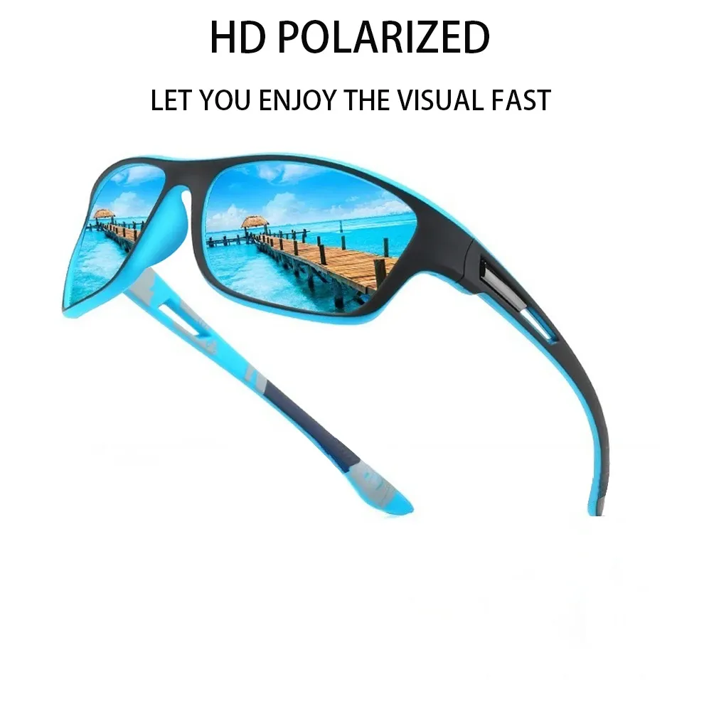 Lunettes de soleil polarisées unisexes pour la pêche, le cyclisme, la conduite et la randonnée, protection UV400, verres TAC anti-éblouissement, 1 pièce