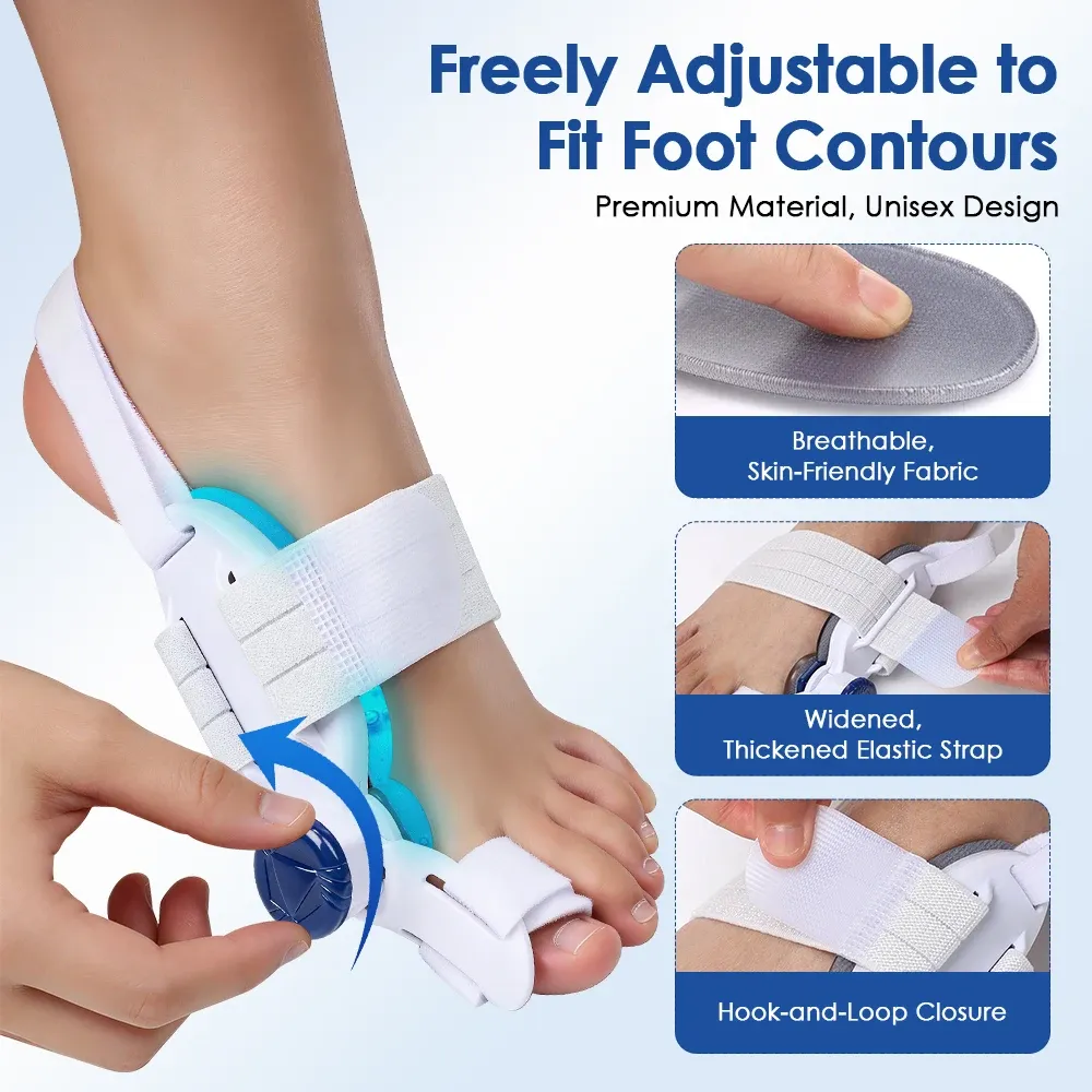 Correcteur d'hallux valgus avec coussinet rafraîchissant, orthèse ajustable pour le pied 4