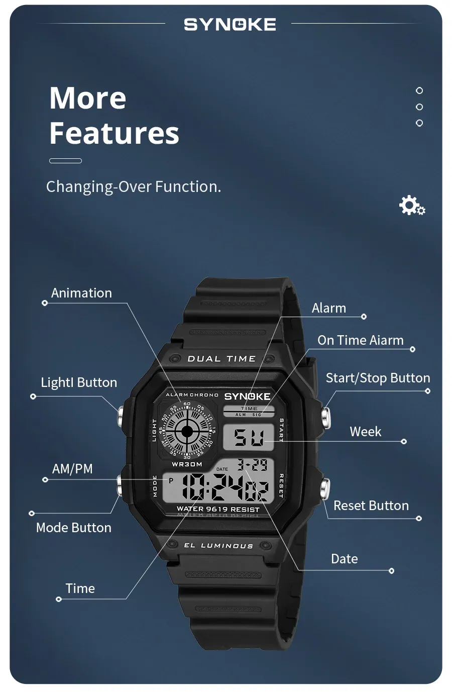 Montre SYNOKE, ambiance lifestyle