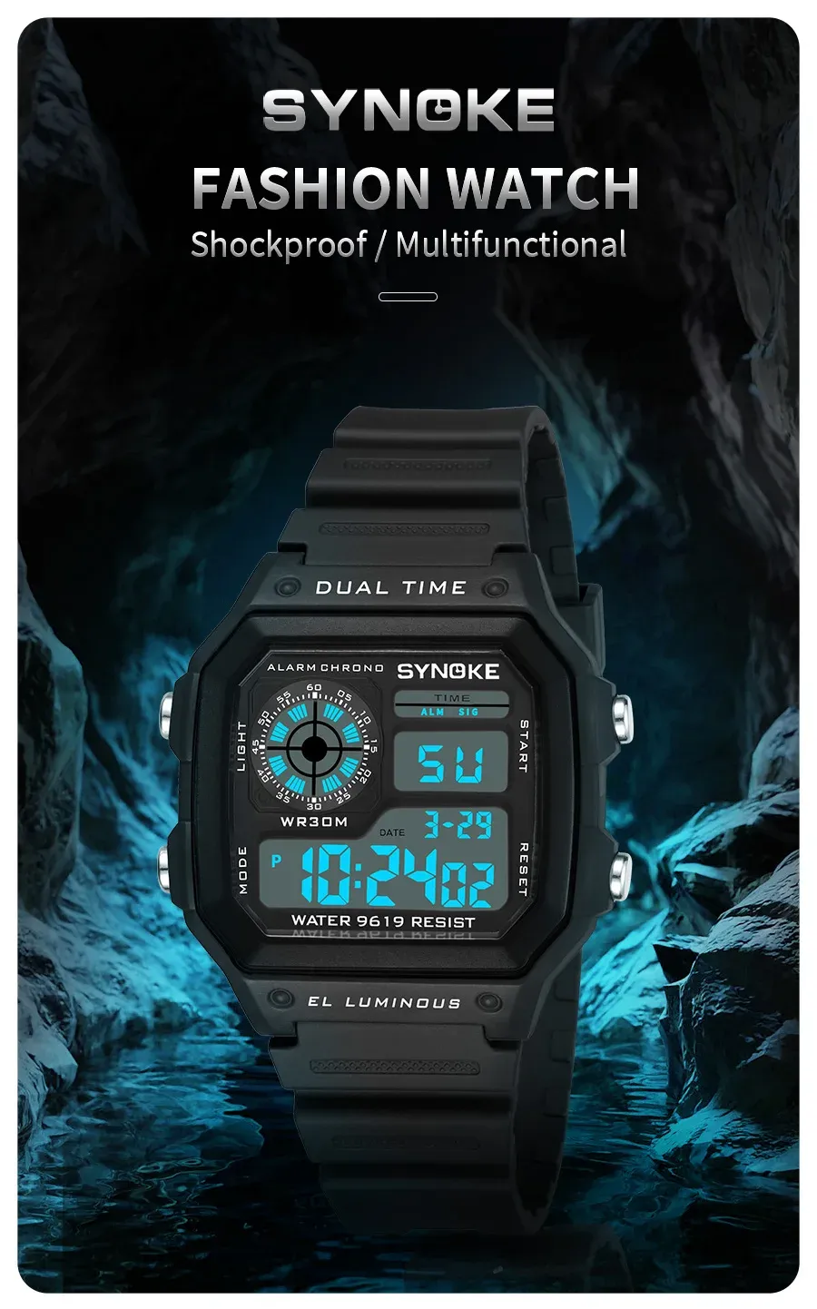 Montre SYNOKE militaire numérique