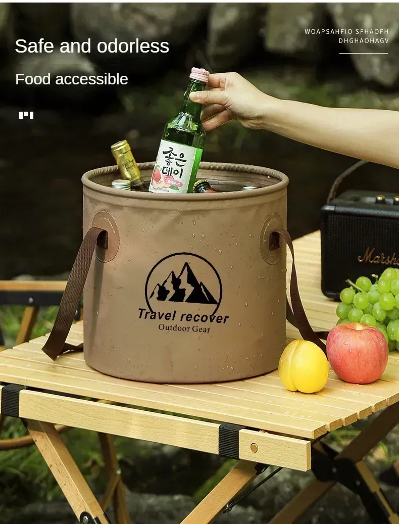 Seau pliant vue détaillée