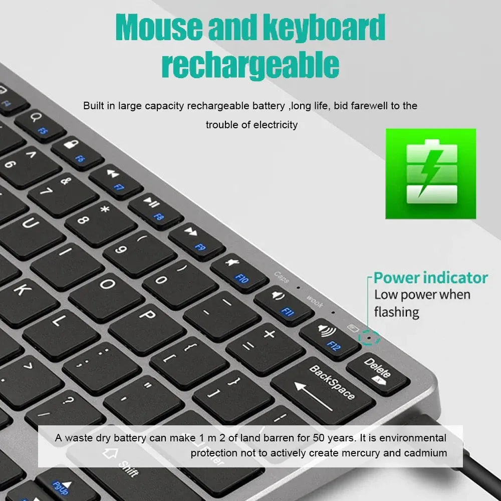 Clavier sans fil Bluetooth 5.0 et 2.4G, mini clavier multimédia pour ordinateur portable, TV, iPad, MacBook et Android 4