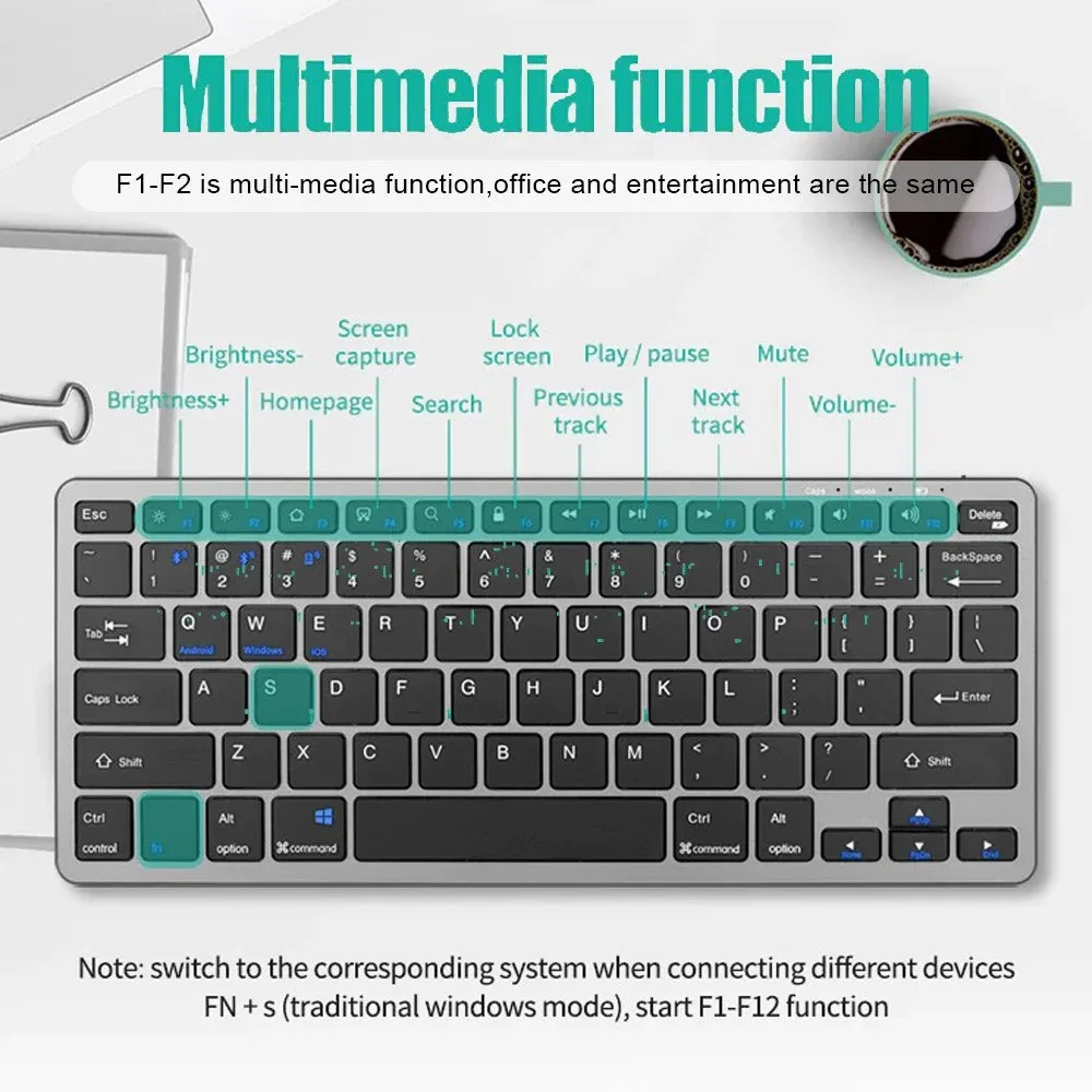 Touches multimédias du clavier sans fil