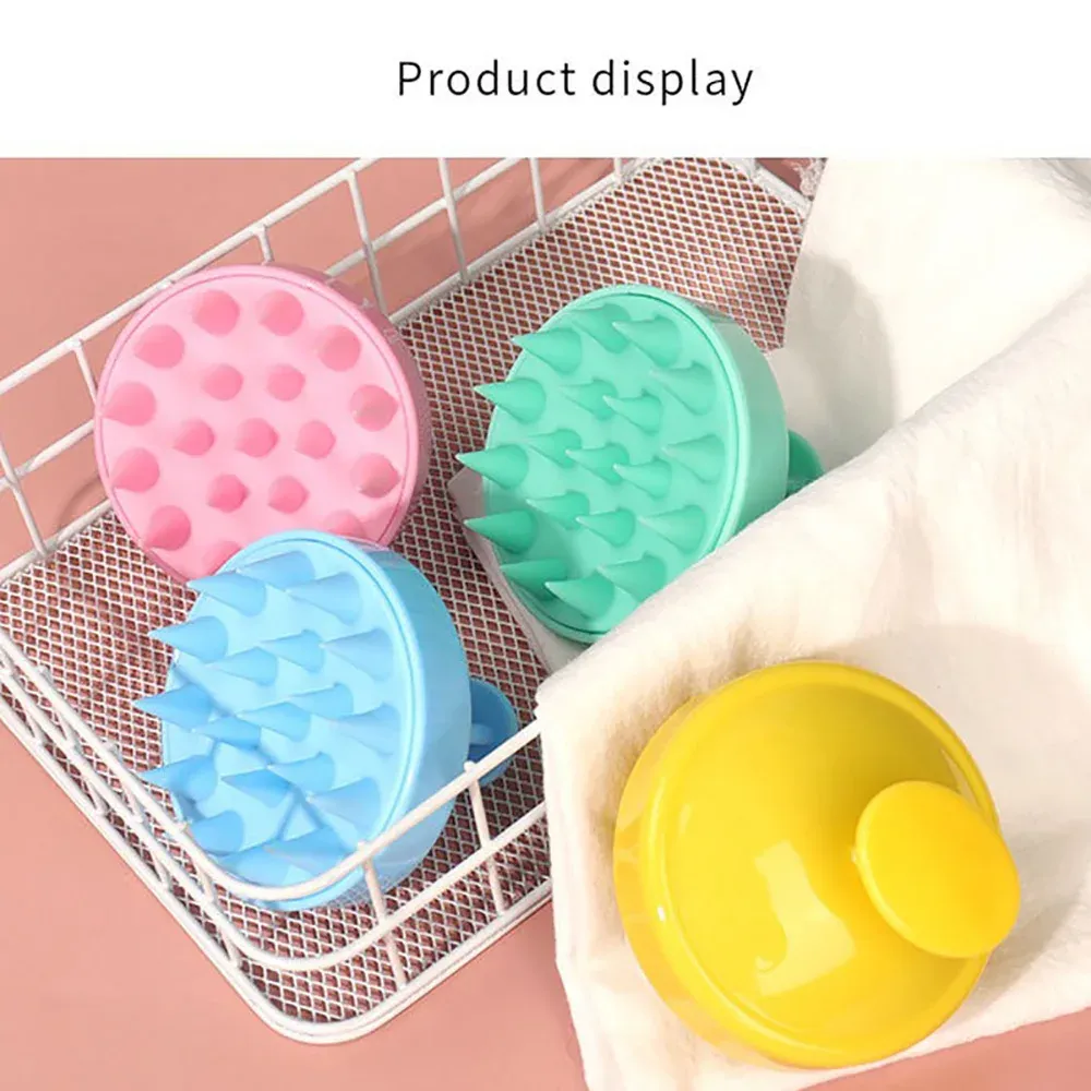 Brosse de shampoing en silicone pour cuir chevelu 3