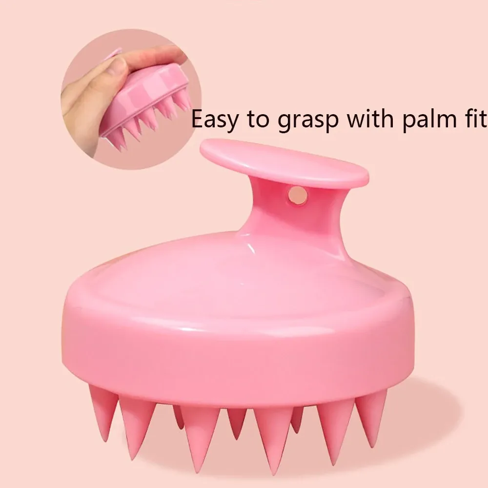 Brosse de shampoing en silicone pour cuir chevelu 4