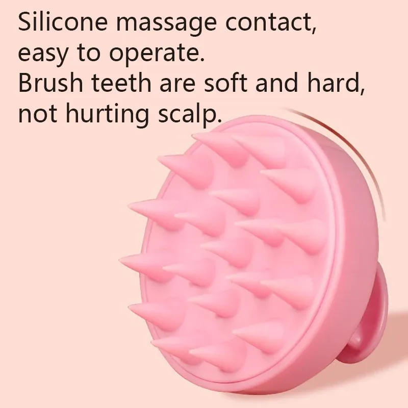 Brosse de shampoing en silicone pour cuir chevelu 6