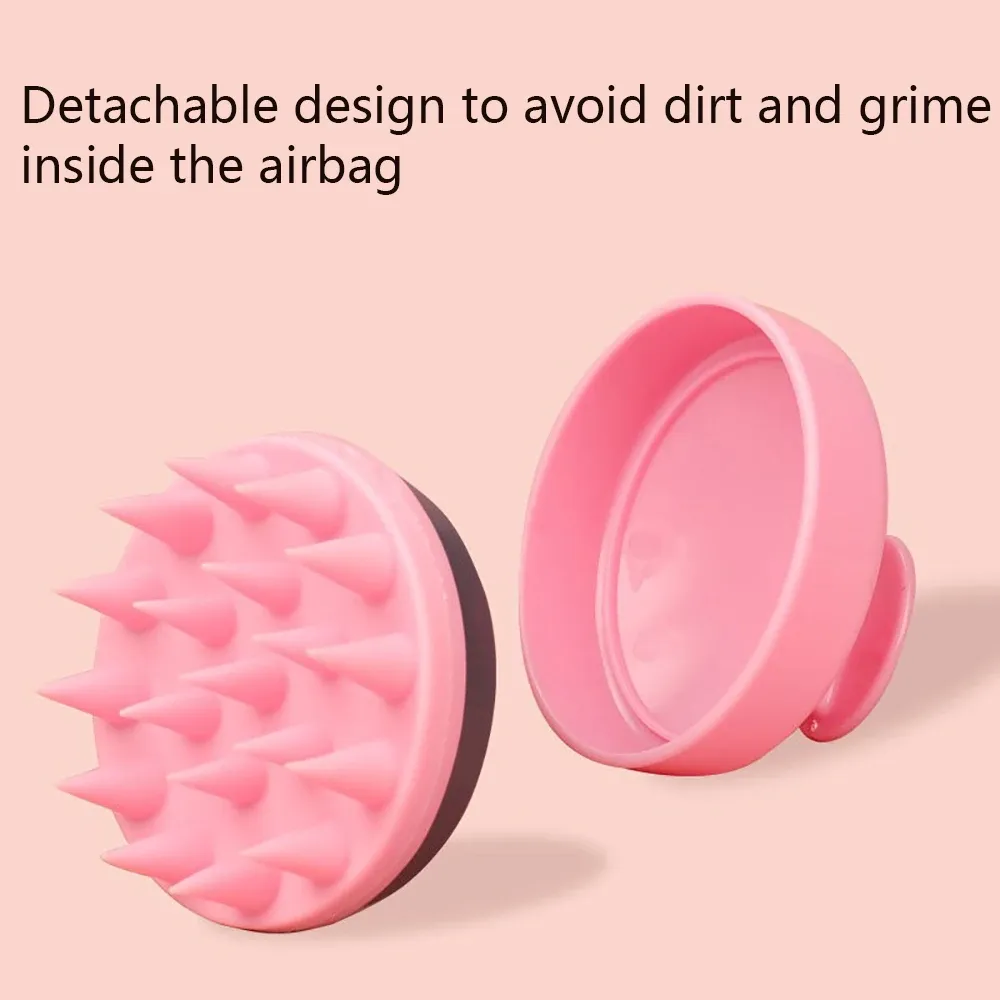 Brosse de nettoyage du cuir chevelu utilisée lors du shampoing