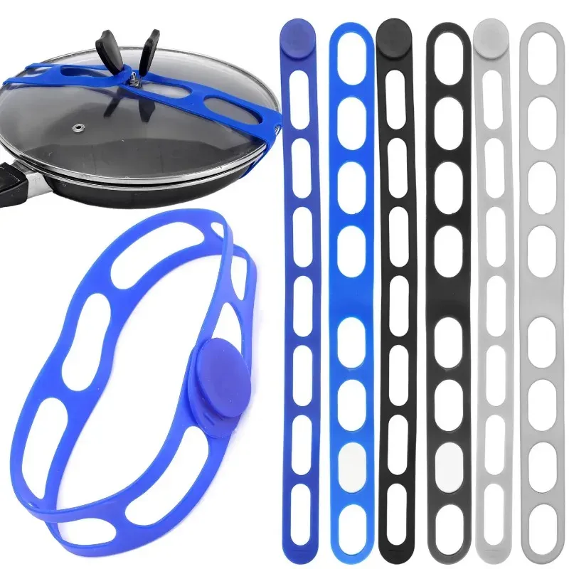 Sangle de fixation de couvercle en silicone en situation d'utilisation