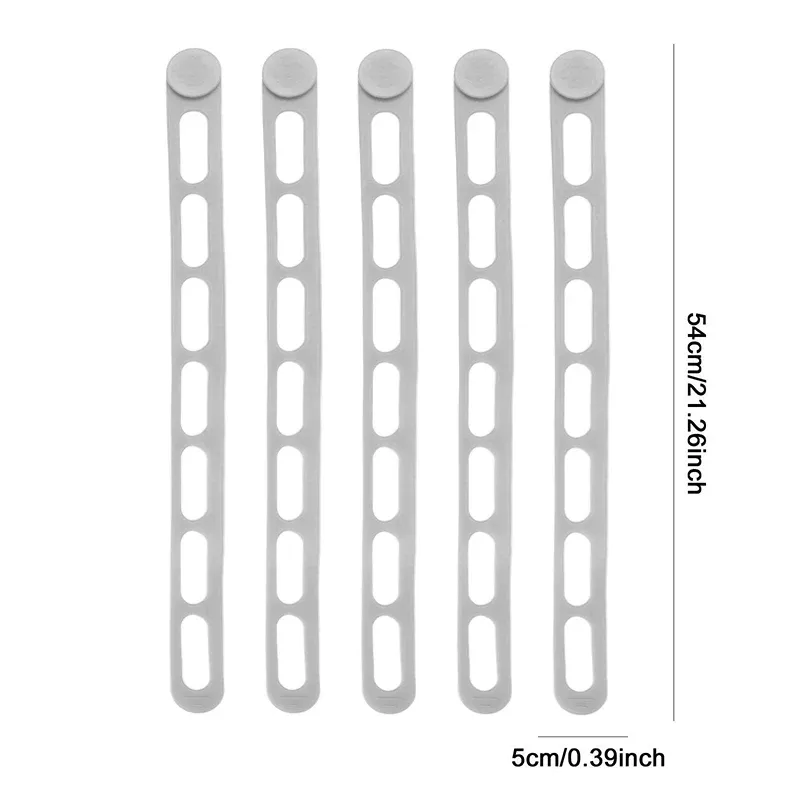 Sangles élastiques en silicone réutilisables de 54 cm pour couvercles de casseroles et boîtes à lunch 9
