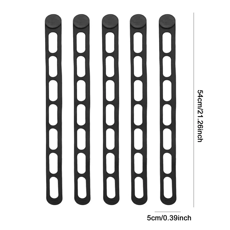 Sangles élastiques en silicone réutilisables de 54 cm pour couvercles de casseroles et boîtes à lunch 8