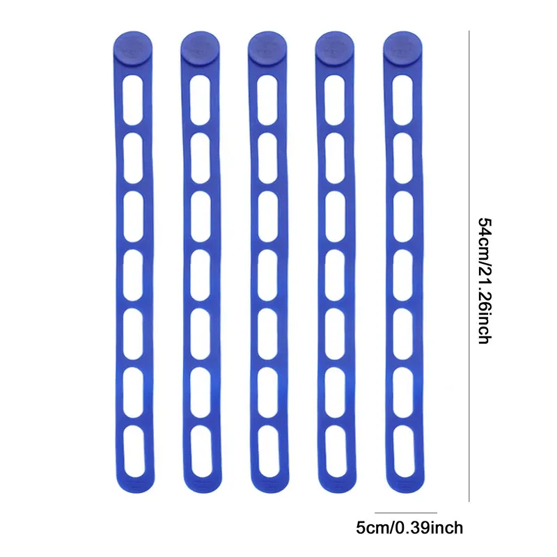 Sangles élastiques en silicone réutilisables de 54 cm pour couvercles de casseroles et boîtes à lunch 7