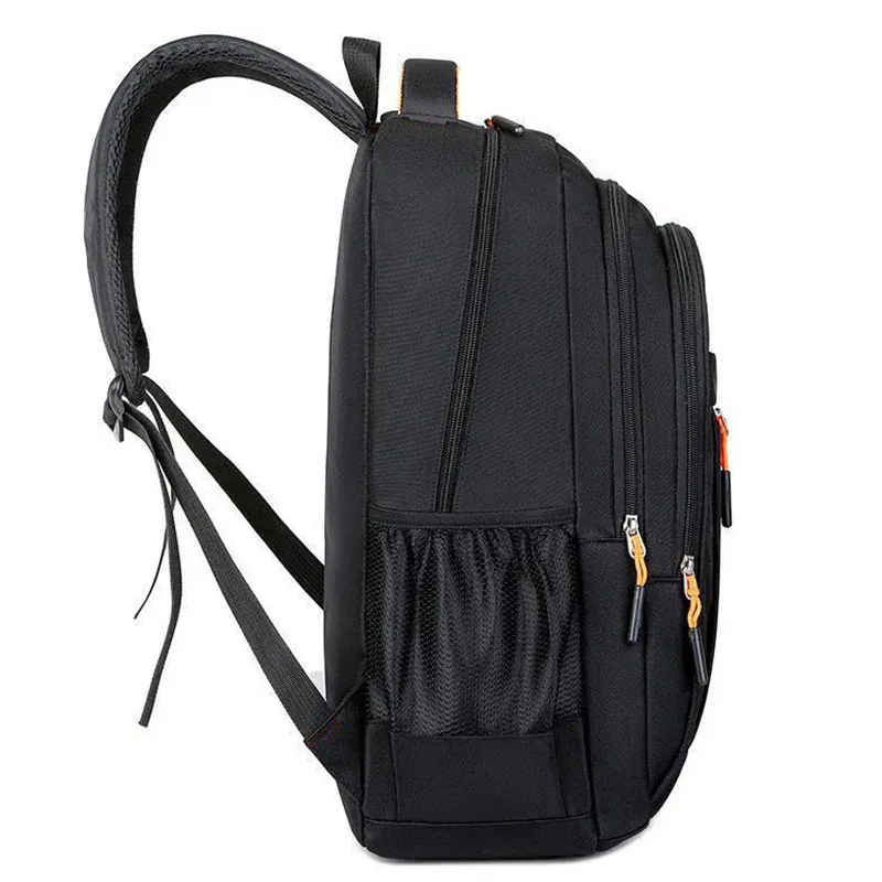 Sac à dos unisexe grande capacité pour ordinateur portable, sac de voyage d'affaires à compartiments multiples et bretelles réglables 4