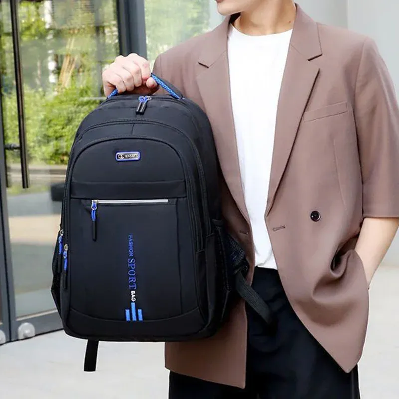 Sac à dos unisexe grande capacité pour ordinateur portable, sac de voyage d'affaires à compartiments multiples et bretelles réglables 6