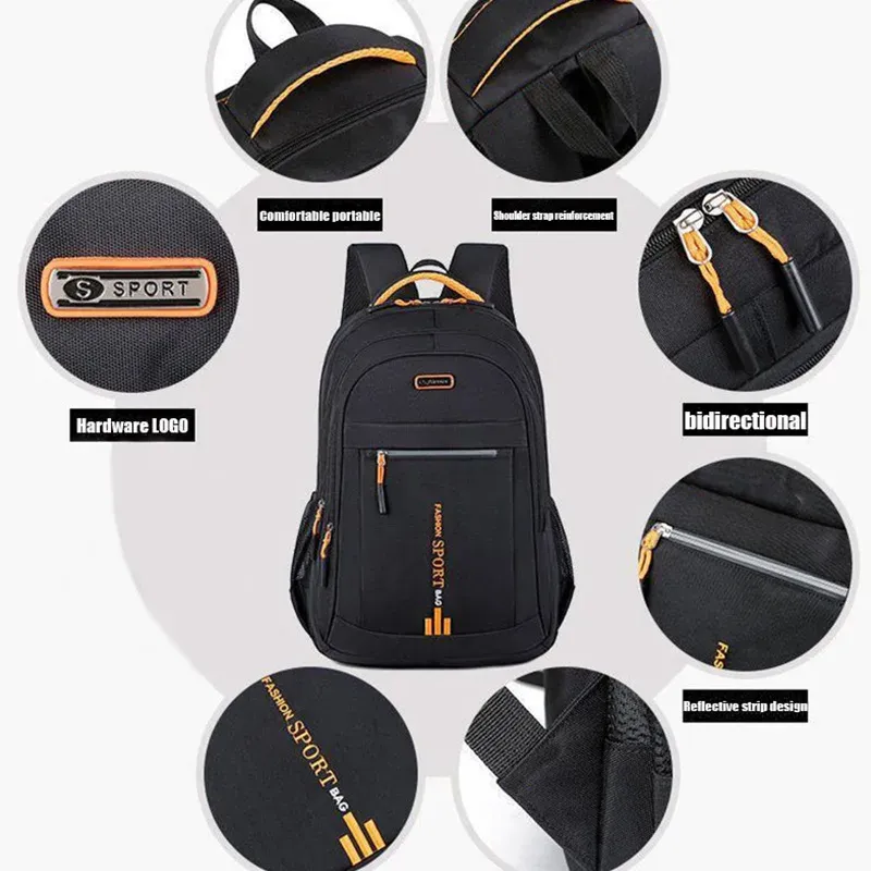 Détail des compartiments du sac à dos