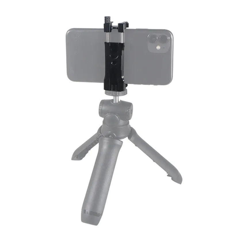 Support de téléphone à pince en U extensible, largeur de serrage 62-87 mm, support pour sabot froid 1/4" ARRI pour iPhone, cage de caméra, support de téléphone, support de trépied 5