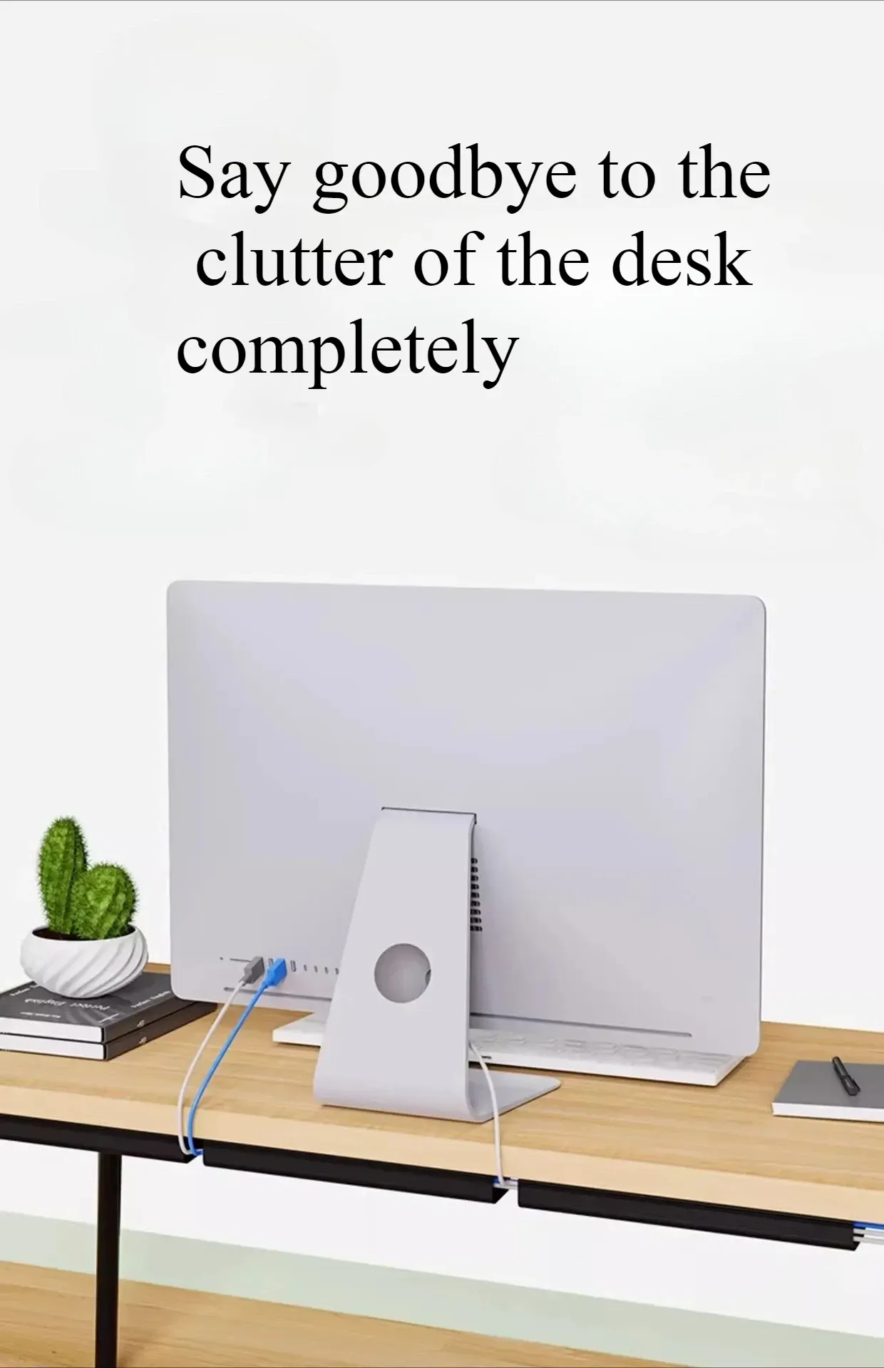 Organisation des câbles dans un bureau à domicile