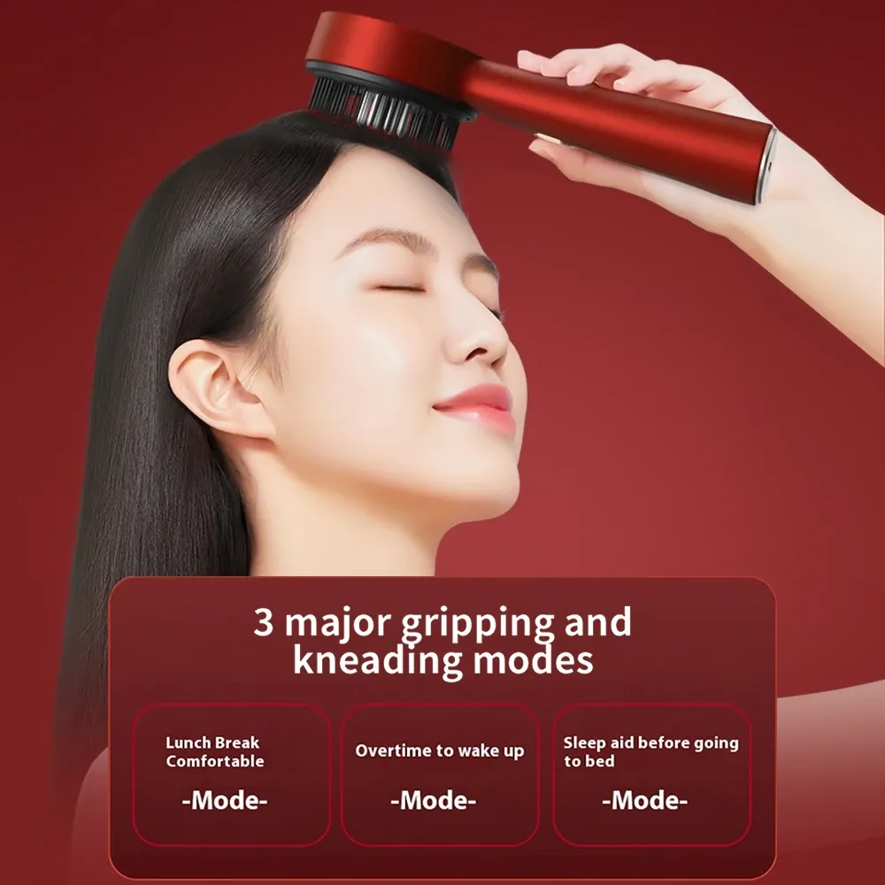 Peigne de massage électrique à vibrations pour le cuir chevelu, masseur de tête à lumière rouge infrarouge, applicateur d'huile liquide pour la croissance des cheveux, anti-chute de cheveux 3