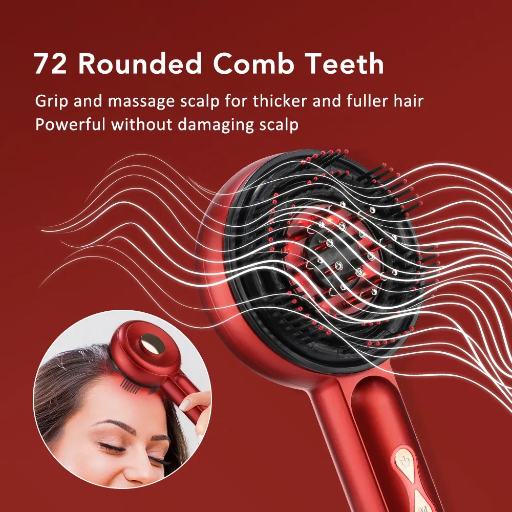 Peigne de massage en usage