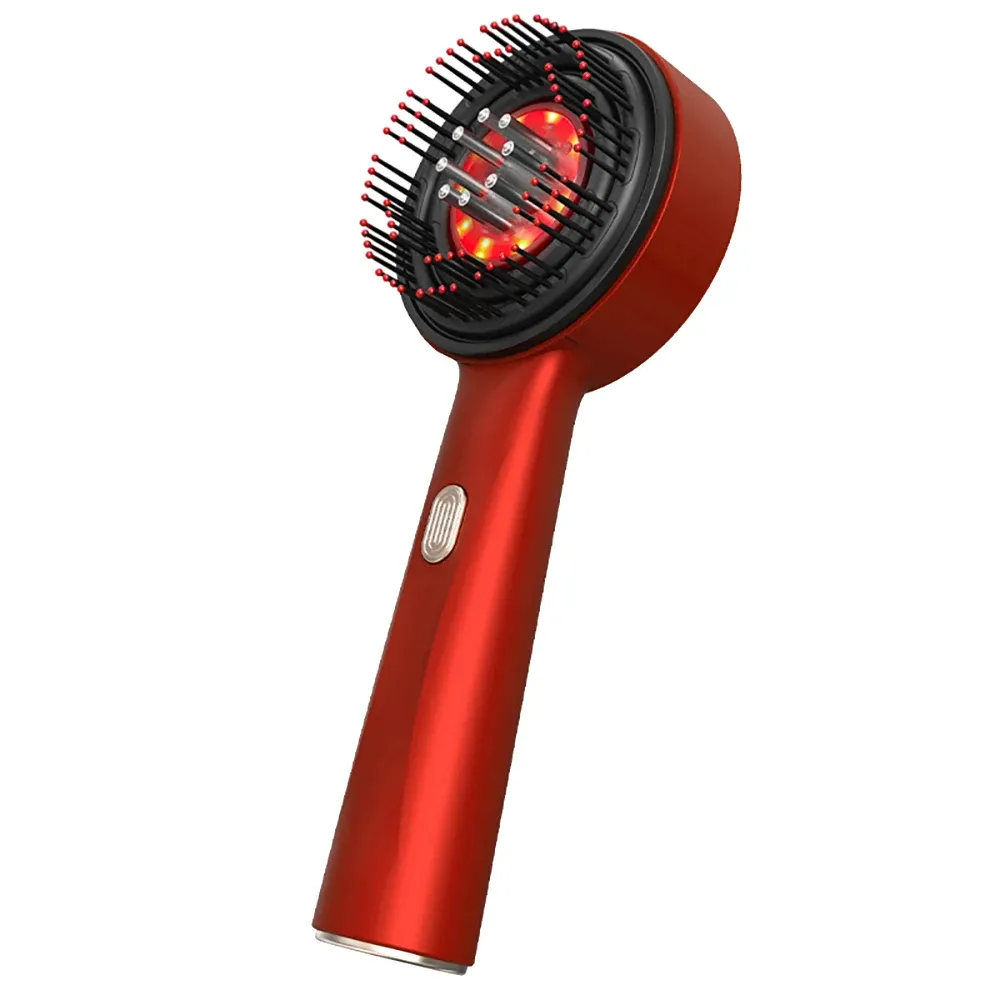 Peigne de massage électrique à vibrations pour le cuir chevelu, masseur de tête à lumière rouge infrarouge, applicateur d'huile liquide pour la croissance des cheveux, anti-chute de cheveux 8