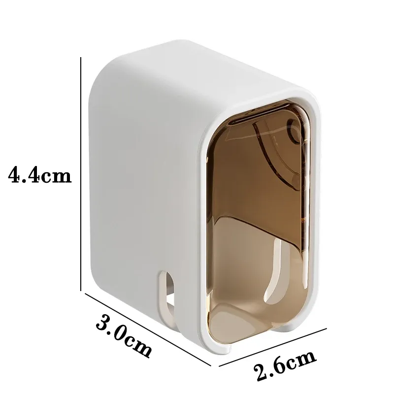 Support mural pour brosses à dents avec couvercle anti-poussière, rangement pour brosses électriques, lot de 2, 3 ou 4 pièces 6