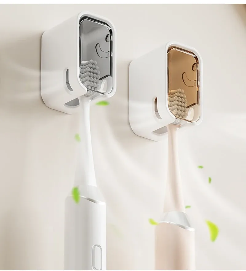 Support mural pour brosses à dents, mise en situation