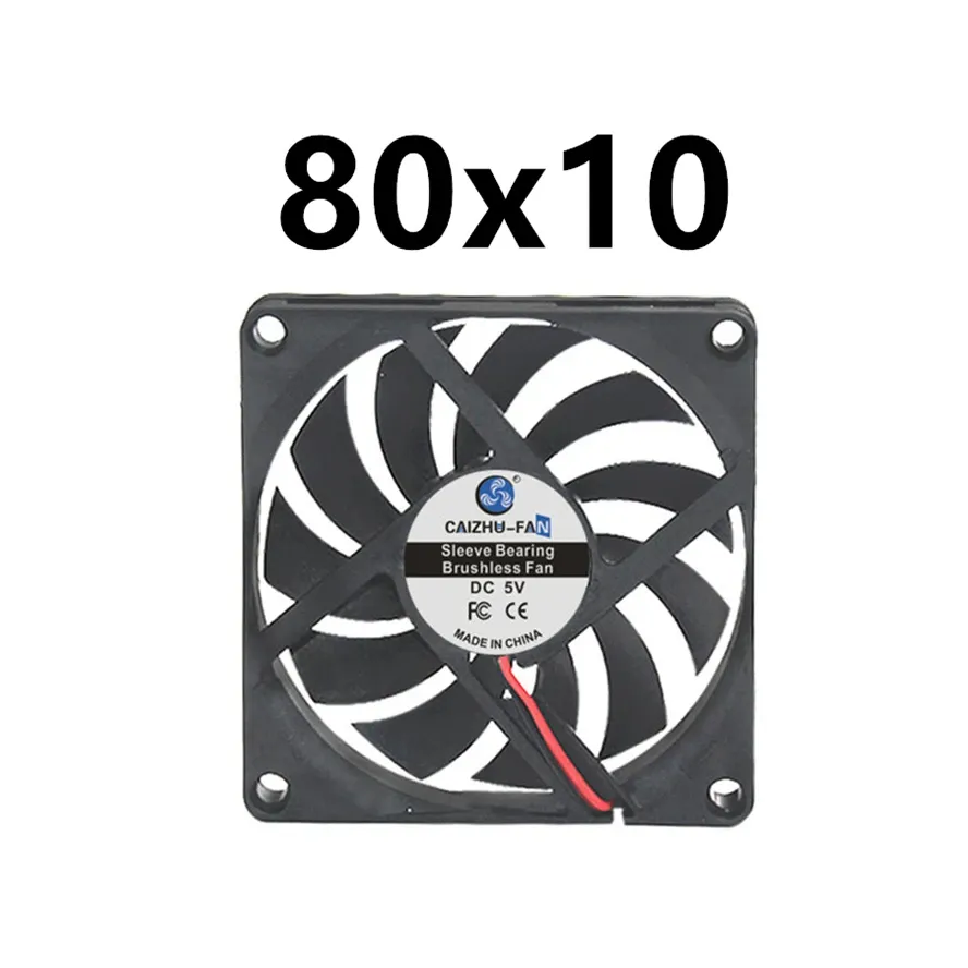 Ventilateur de refroidissement sans balais silencieux, disponible en 40 mm, 50 mm, 60 mm, 70 mm, 80 mm, 90 mm et 120 mm, avec câble USB 5