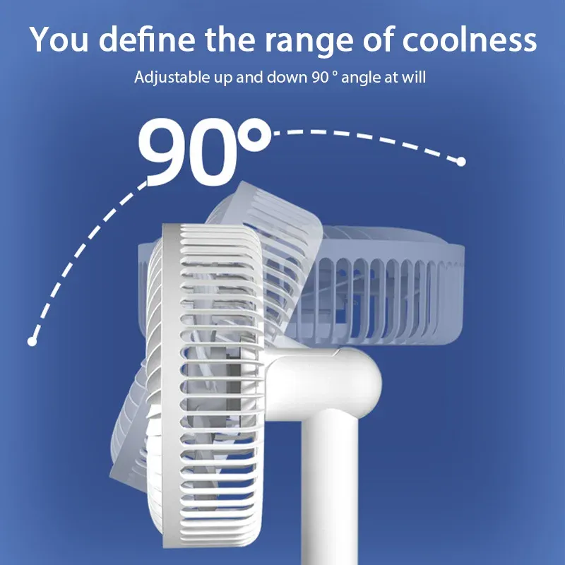 Petit ventilateur électrique USB de bureau à fort débit d'air, portable 4