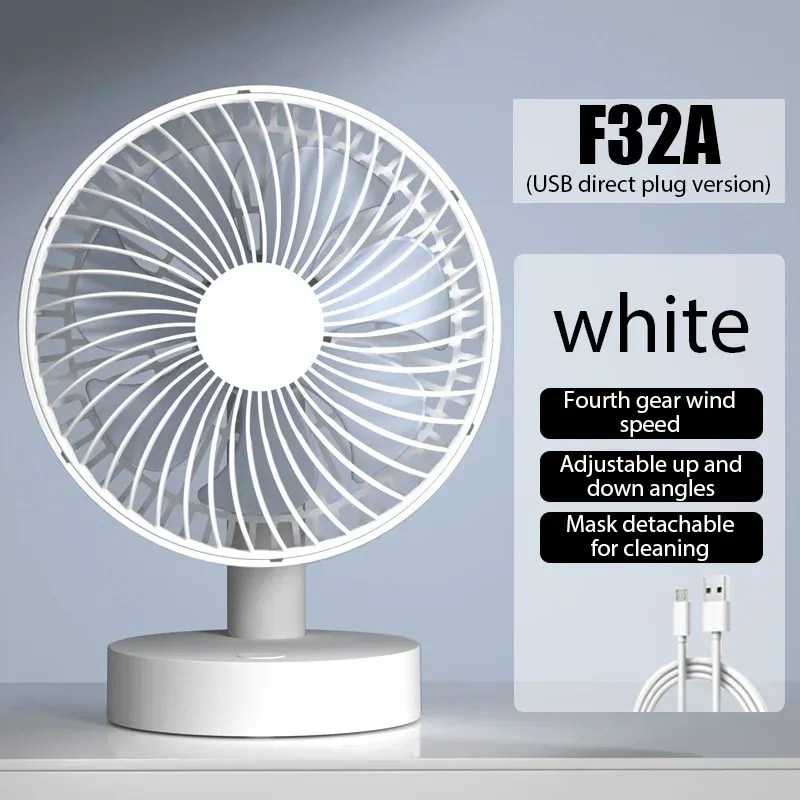 Petit ventilateur électrique USB de bureau à fort débit d'air, portable 7