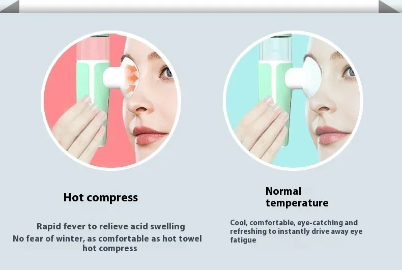 Brume hydratante appliquée sur les yeux