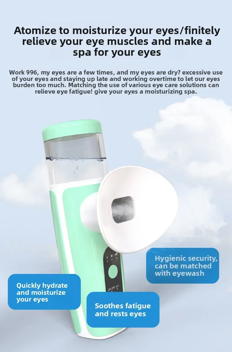 Vaporisateur oculaire en situation d'utilisation