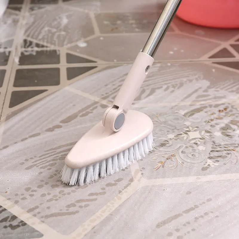 Brosse de nettoyage pour salle de bains à long manche, idéale pour les coins difficiles d'accès, le carrelage et les toilettes - Image 1