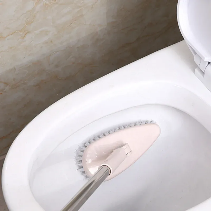 Brosse de nettoyage pour salle de bains à long manche, idéale pour les coins difficiles d'accès, le carrelage et les toilettes 2