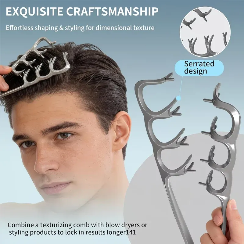 Peigne volumisant professionnel pour cheveux, démêlant à dents larges, pour texture moelleuse, usage salon et domestique 2
